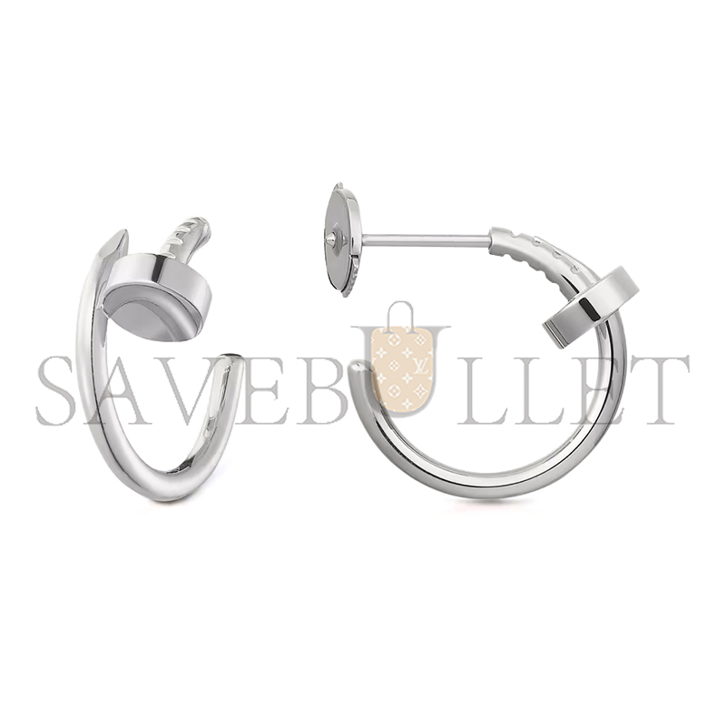 CARTIER JUSTE UN CLOU HOOP EARRINGS, SMALL MODEL B8301236 CARTIER JUSTE UN CLOU HOOP EARRINGS, SMALL MODEL B8301236